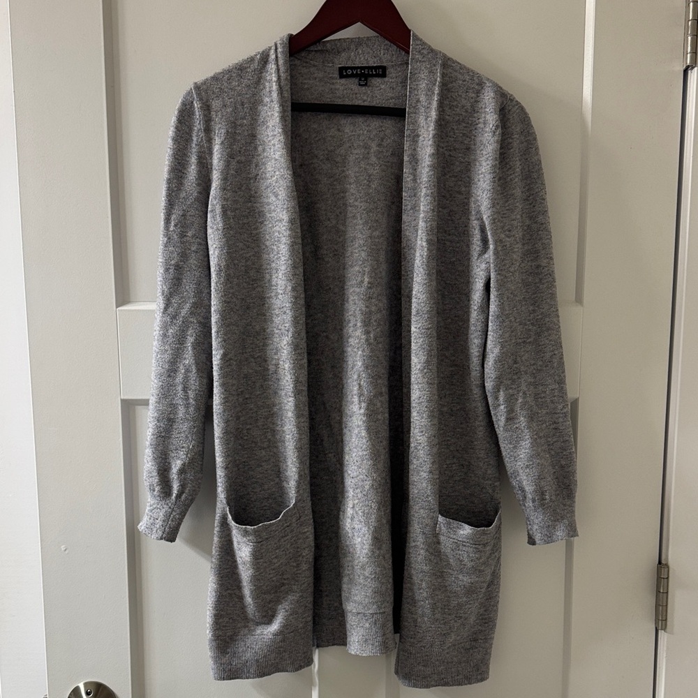 Love Ellie Women's Heather Gray Cardigan